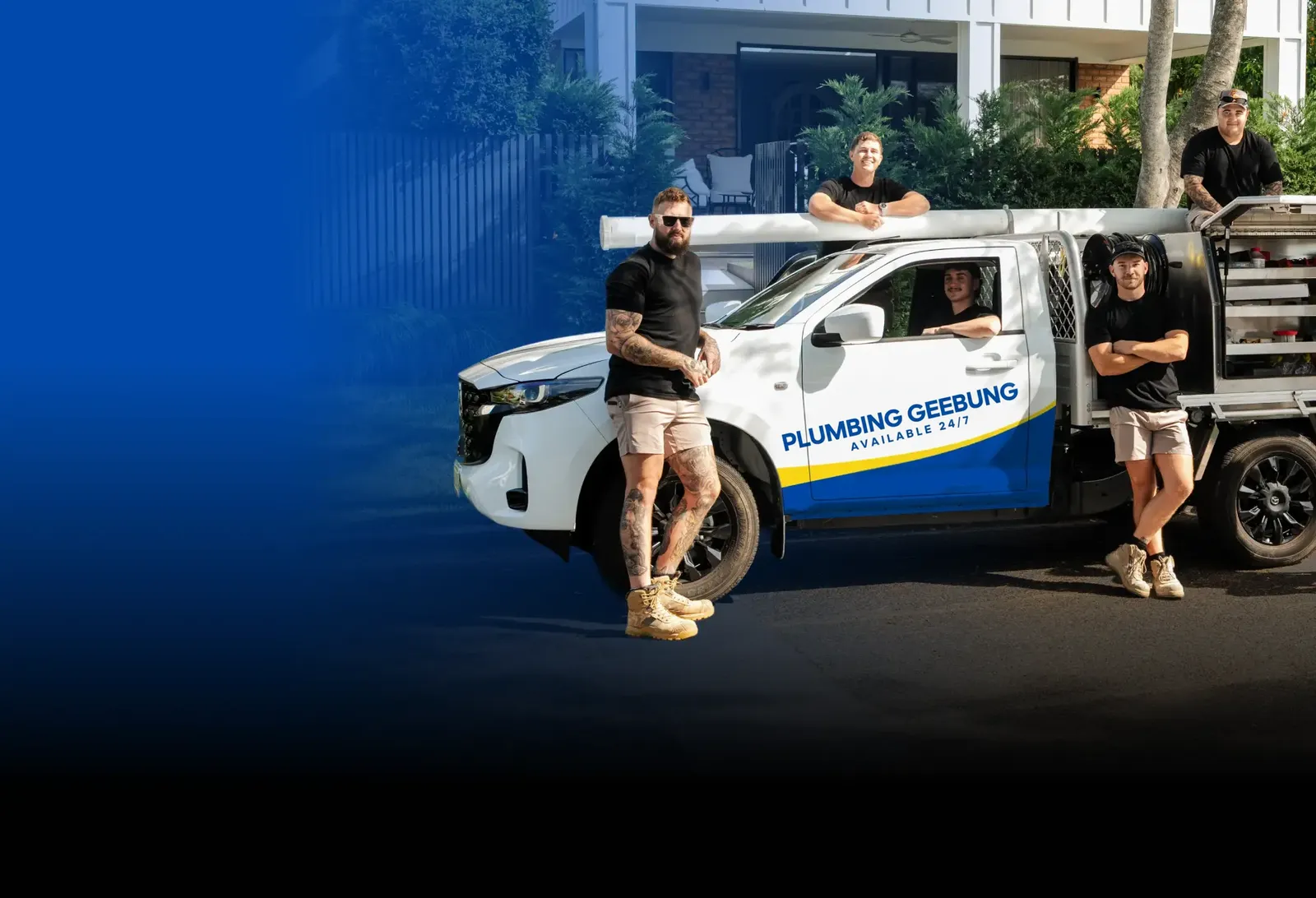 Plumbing Geebung team with the ute